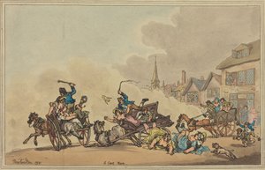 A Cart Race by Thomas Rowlandson