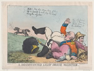 A Dismounted Light Horse Volunteer, June 30, 1804 by Thomas Rowlandson