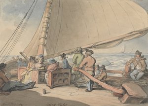A Dutch Packet in a Rising Breeze by Thomas Rowlandson