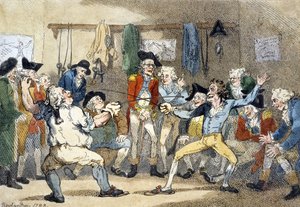A Fencing Match by Thomas Rowlandson