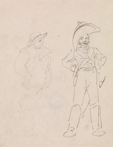 A Gendarme and Another Man by Thomas Rowlandson