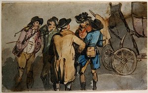 A Group of Figures by Thomas Rowlandson