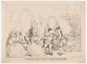 A Master of Ceremonies Introducing a Partner by Thomas Rowlandson