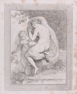 A Nymph Drying Herself by Thomas Rowlandson
