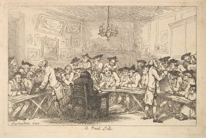 A Print Sale - A Night Auction by Thomas Rowlandson
