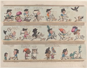A Pygmy Cat Hunt, Borders for Rooms & Halls, Plate 9, June 20, 1799