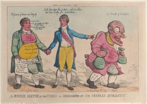 A Rough Sketch of the Times as Deleniated by Sir Francis Burdett, reissued 1819 by Thomas Rowlandson