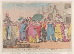 A Sale of English-Beauties in the East Indies, reprint by Thomas Rowlandson
