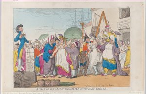 A Sale of English-Beauties in the East Indies, May 10, 1811, reprint