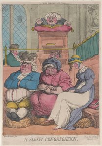 A Sleepy Congregation by Thomas Rowlandson