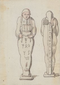 A Mummy, Front and Back Views by Thomas Rowlandson