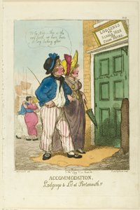 Accommodation, or Lodgings to Let Portsmouth by Thomas Rowlandson