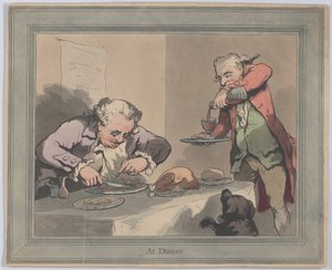 At Dinner by Thomas Rowlandson
