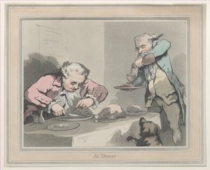 At Dinner by Thomas Rowlandson