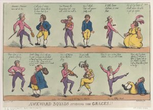 Awkward Squads Studying the Graces!! by Thomas Rowlandson