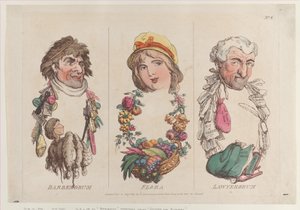 Barberorum, Flora, Lawyerorum, August 15, 1800 by Thomas Rowlandson