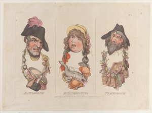 Battleorum, Billingsgatina, Trafficorum by Thomas Rowlandson