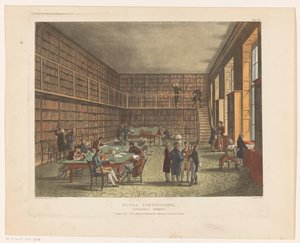 Library of the Royal Institution in London by Thomas Rowlandson