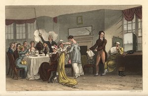 Breakfast Room of the Old Bell Inn, Scarborough by Thomas Rowlandson