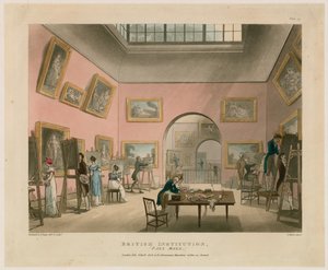British Institution, Pall Mall by Thomas Rowlandson
