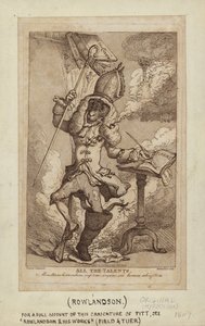 Caricature of William Pitt as a Smoking Goat by Thomas Rowlandson