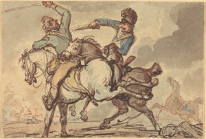 Cavalry Skirmish by Thomas Rowlandson