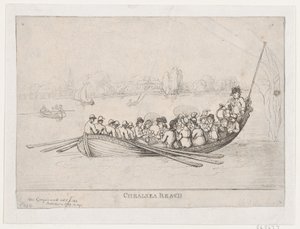 Chelsea Reach by Thomas Rowlandson