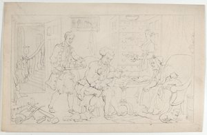 Childhood: The First Tutor, from The Dance of Life, September 1, 1817 by Thomas Rowlandson