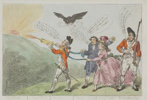 Col. Topham Endeavouring with his Squirt to Extinguish the Genius of Holman by Thomas Rowlandson