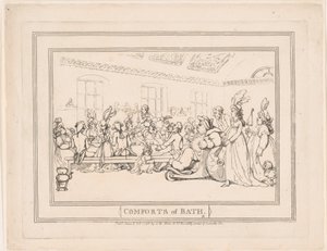 Comforts of Bath, Plate 11 by Thomas Rowlandson