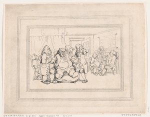 Comforts of Bath, Plate 1 by Thomas Rowlandson