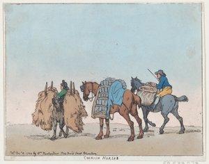 Cornish Horses, December 29, 1788 by Thomas Rowlandson