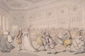 Courtiers passing through the Guard Chamber, St James
