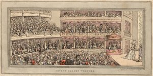 Covent Garden Theatre, pub. Henry Brookes, 1786 by Thomas Rowlandson