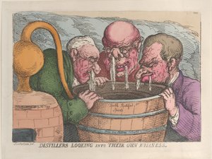 Distillers Looking into Their Own Business, October 10, 1811 by Thomas Rowlandson