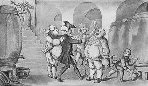 Doctor Syntax Made Free of the Cellar by Thomas Rowlandson