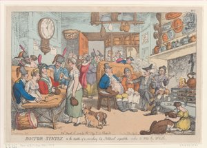 Doctor Syntax in the Middle of a Smoking Hot Political Squabble, Wishes to Whe... by Thomas Rowlandson