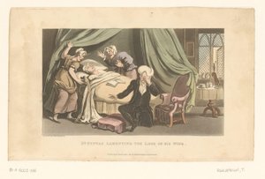 Doctor Syntax Mourns His Deceased Wife by Thomas Rowlandson