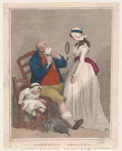Domestic Shaving, August 21, 1786 by Thomas Rowlandson