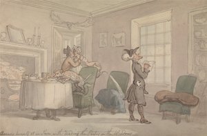 Dr. Syntax Copying the Wit of the Window by Thomas Rowlandson