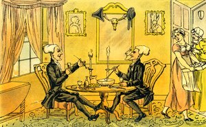 Dr Syntax and his counterpart by Thomas Rowlandson