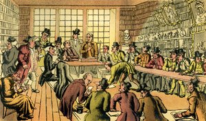 Dr Syntax at an auction by Thomas Rowlandson