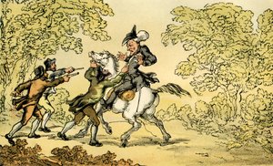 Dr Syntax stopped by highwaymen by Thomas Rowlandson