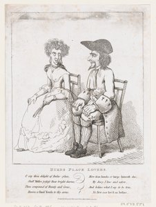 Dukes Place Lovers by Thomas Rowlandson