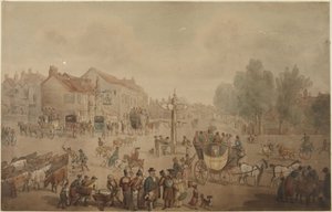 Elephant and Castle Inn, Newington by Thomas Rowlandson