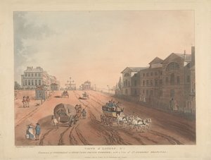 Entrance of Piccadilly or Hyde Park Corner Turnpike (No. 1) by Thomas Rowlandson