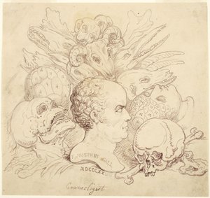 F. Josephus Gall, Craniologist by Thomas Rowlandson