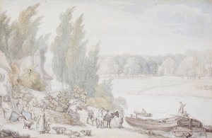 Farmstead on the Bank of a River