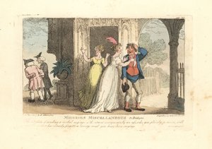 Fashionable woman sending a verbal message via a fool