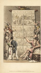 Father Time showing men and women scenes from life by Thomas Rowlandson